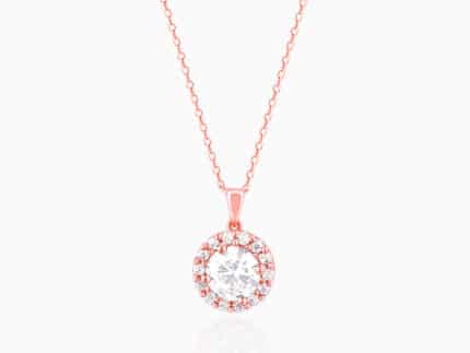 Rose Gold Eve Beauty Pendant With Link Chain