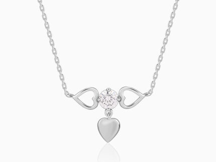 Silver Heart Locker Necklace