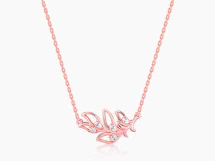 Rose Gold Saumya Mor Pankh Necklace