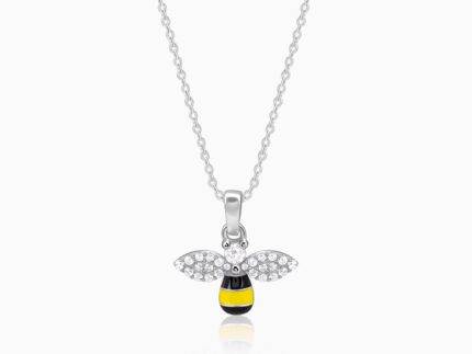 Silver Bee Kids Pendant With Link Chain