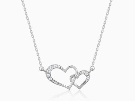 Silver Heart Interlocked Necklace