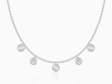 Silver Moonlit Charm Necklace