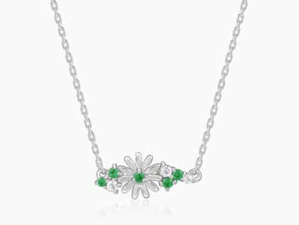 Silver Dreamy Flower Necklace