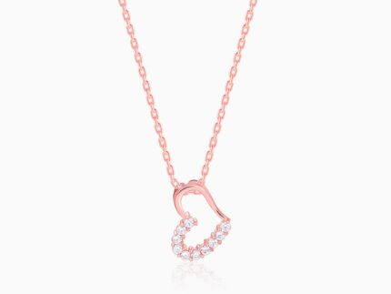 Rose Gold Loved You Pendant With Link Chain