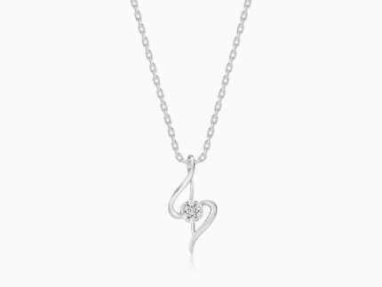 Silver Gorgeous Beauty Pendant With Link Chain