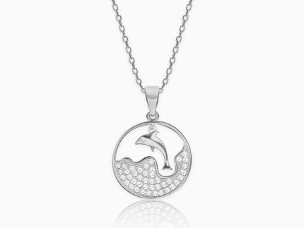 Silver Dancing Dolphin Pendant