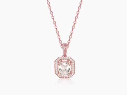 Rose Gold Mystique Romance Pendant With Link Chain