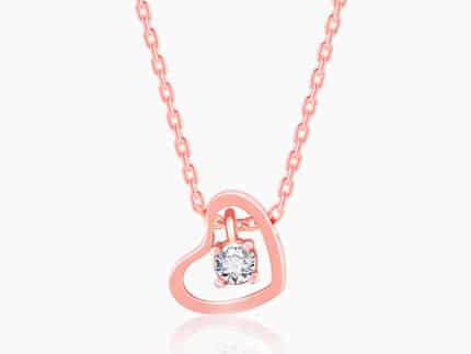 Rose Gold Whole Heart Necklace