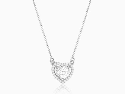 Silver Fall in Love Necklace