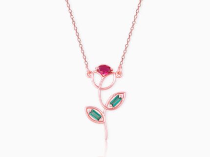 Rose Gold Classic Rose Necklace
