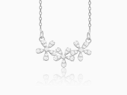 Silver Floral Enchantment Necklace