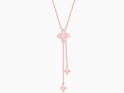 Rose Gold Artsy Floral Necklace
