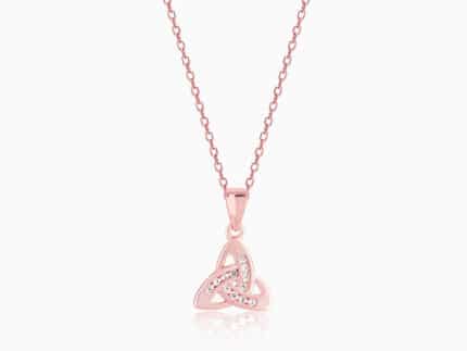 Rose Gold Enveloped in Love Pendant with Link Chain