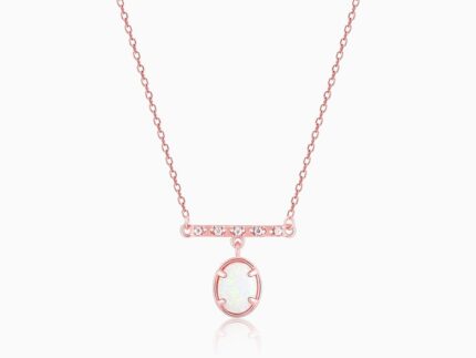 Rose Gold Moonstone Glory Necklace