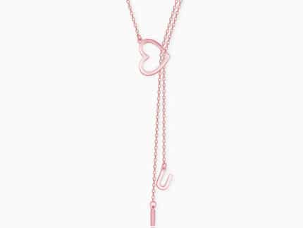 Rose Gold U&I Heart Necklace