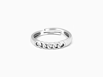 Silver Classic Chain Ring for Her