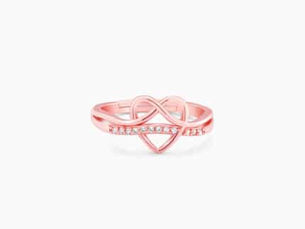 Rose Gold Infinite Heart Ring