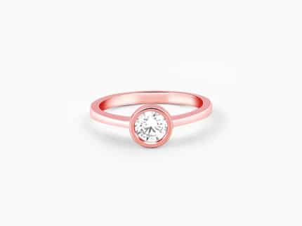 Rose Gold Zircon Shine Ring