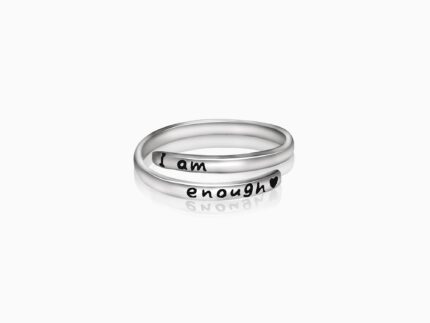 Silver Layered Affirmation Ring