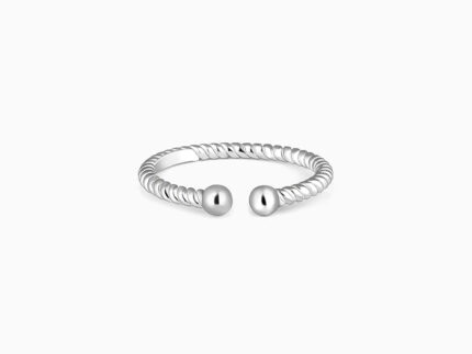 Silver Engraved Lines Ring