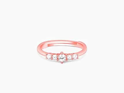 Rose Gold Zircon Shine Squad Ring