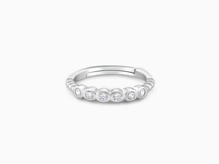 Silver Circular Zirconia Ring