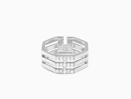 Silver Octagonal Elegance Ring