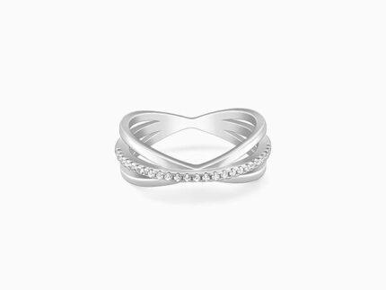 Silver Triple Interlocked Ring