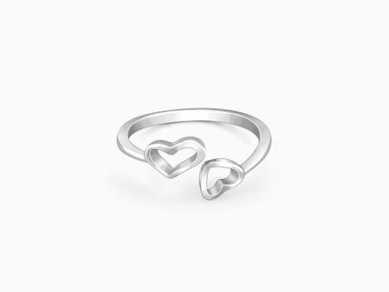 Silver Heart & Soul Ring