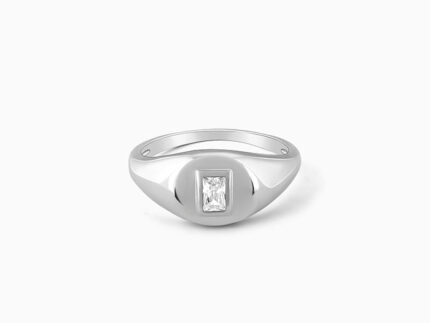 Silver Bezel Signet Ring