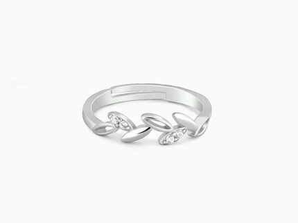 Silver Leaf Desire Ring