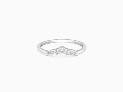 Silver Zircon Mermaid Tail Ring