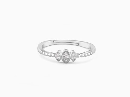 Silver Elliptical Trio Ring