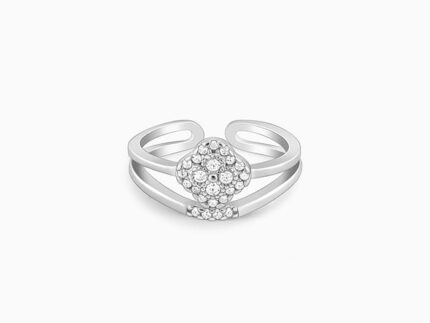 Silver Rounded Rhombus Ring