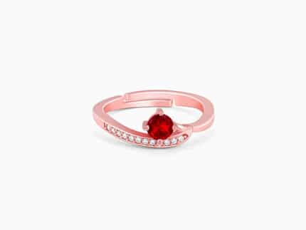 Rose Gold Embrace Of Red Ring