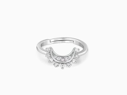 Silver See The Moon Ring