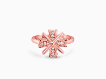 Rose Gold Floral Dreams Ring