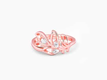 Rose Gold Mor Pankh Ring