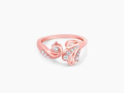 Rose Gold Manmohak Mor Ring