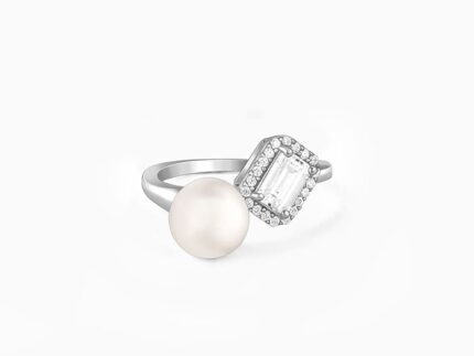 Silver Pearl It Up Ring