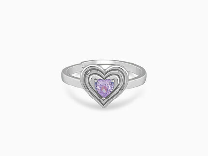 Silver Echo of Love Ring