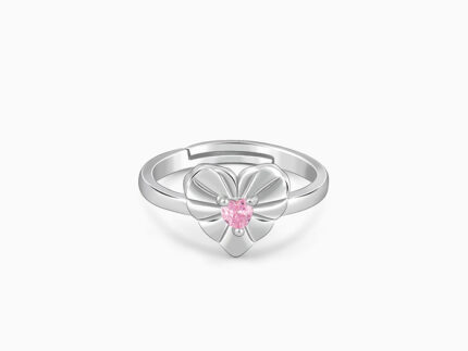 Silver Blushheart Ring