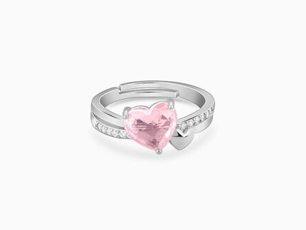 Silver Heart-to-Heart Ring
