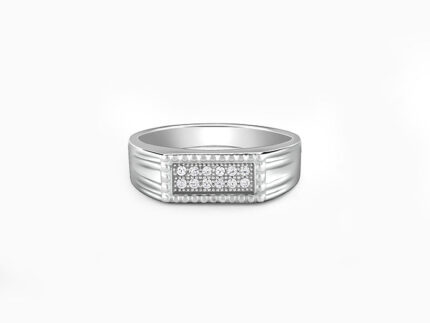 Silver Modern Simplicity Ring For Him