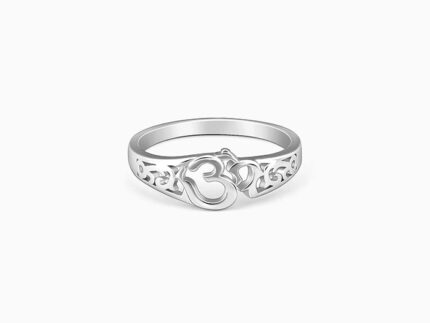 Silver Om Aura Ring For Him