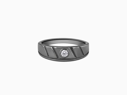 Black Rhodium Mighty Grip Ring For Him