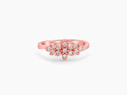 Rose Gold Narcissus Floral Ring