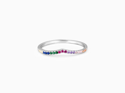 Silver Colourful Vanki Ring