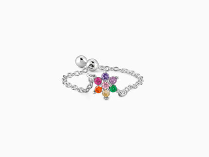 Silver All My Colours Chain Ring