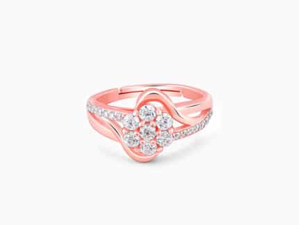 Rose Gold Beautiful Flower Ring